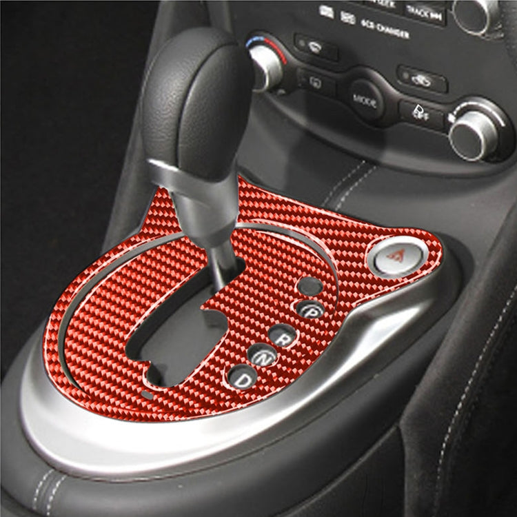 2 in 1 Car Carbon Fiber Automatic Gear Shifting Transmission Panel Decorative Sticker for Nissan 370Z / Z34 2009-, Right Drive (Red) - Car Interior Mouldings by PMC Jewellery | Online Shopping South Africa | PMC Jewellery | Buy Now Pay Later Mobicred