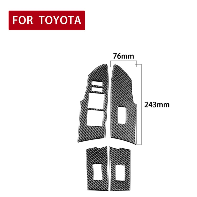 Car Carbon Fiber Window Lift Decorative Sticker for Toyota Corolla / Levin 2014-2018, Right Drive - Car Interior Mouldings by PMC Jewellery | Online Shopping South Africa | PMC Jewellery | Buy Now Pay Later Mobicred