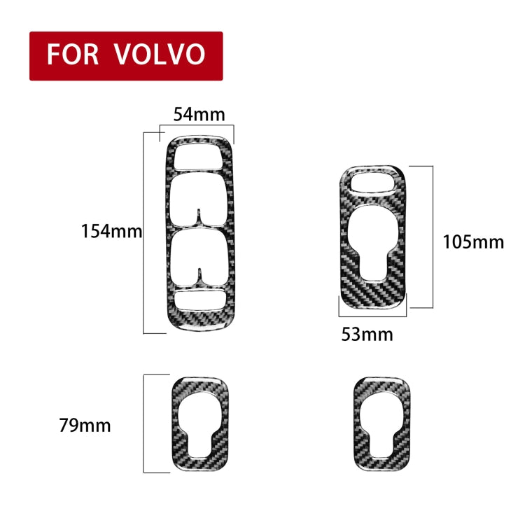 Car Carbon Fiber Window Lift A Decorative Sticker for Volvo XC90 2003-2007, Left Drive - Car Interior Mouldings by PMC Jewellery | Online Shopping South Africa | PMC Jewellery | Buy Now Pay Later Mobicred