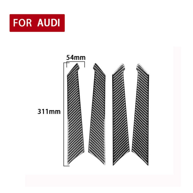 Car Carbon Fiber Door Panel Decorative Sticker for Audi A6L / A7 2019-, Left and Right Drive Universal - Car Interior Mouldings by PMC Jewellery | Online Shopping South Africa | PMC Jewellery | Buy Now Pay Later Mobicred