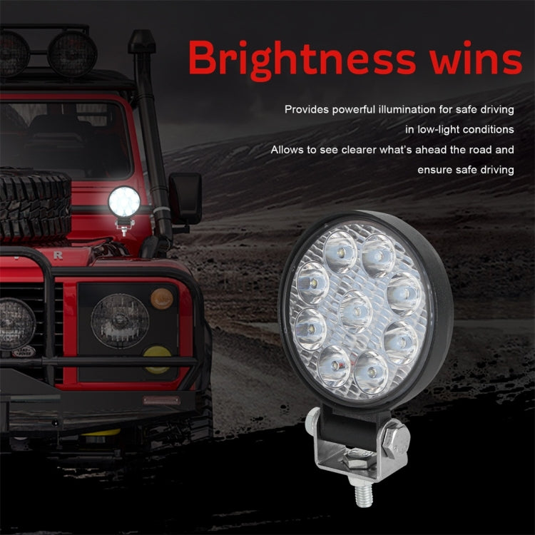 D0035 6.3W 10-30V DC 6000K 3 inch 9 LEDs Circle Offroad Truck Car Driving Light Spotlight Work Light Fog Light - Work Lights by PMC Jewellery | Online Shopping South Africa | PMC Jewellery | Buy Now Pay Later Mobicred