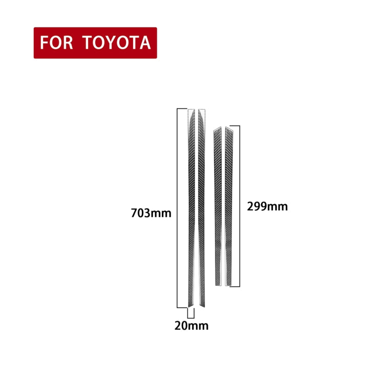 4 PCS / Set Carbon Fiber Car Door Inside Trim Decorative Sticker for Toyota 4Runner 2010-2020 - Car Interior Mouldings by PMC Jewellery | Online Shopping South Africa | PMC Jewellery | Buy Now Pay Later Mobicred