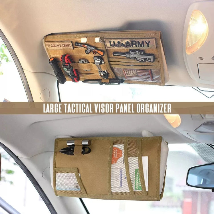 Car Sun Visor Storage Bag Glasses Frame Bill Clip (Army Green) - Stowing Tidying by PMC Jewellery | Online Shopping South Africa | PMC Jewellery | Buy Now Pay Later Mobicred