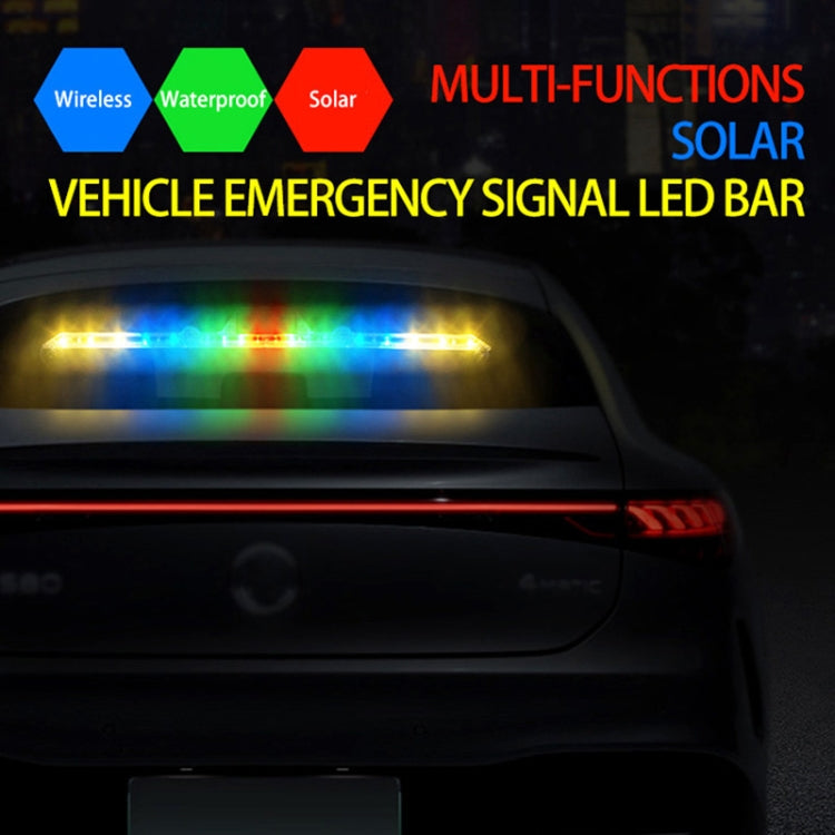 Car Triangular Light Warning Sign Solar Charging Strobe Emergency Ranger Light (Colorful Light) - Warning Lights by PMC Jewellery | Online Shopping South Africa | PMC Jewellery | Buy Now Pay Later Mobicred