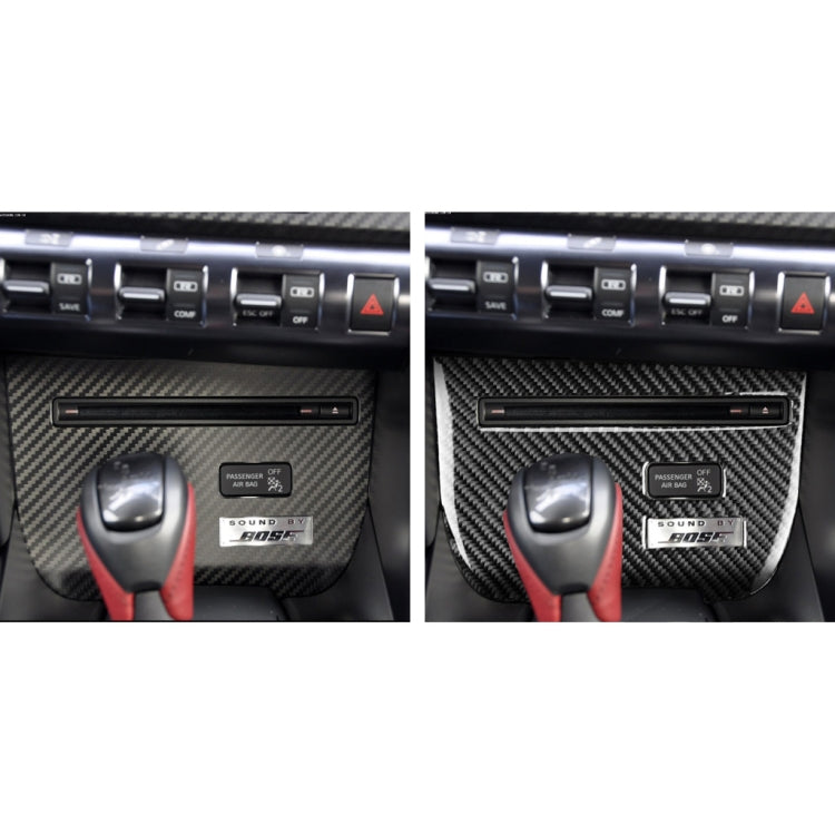 Car Carbon Fiber CD Player Console A Type Decorative Sticker for Nissan GTR R35 2008-2016, Left Drive - Car Interior Mouldings by PMC Jewellery | Online Shopping South Africa | PMC Jewellery | Buy Now Pay Later Mobicred