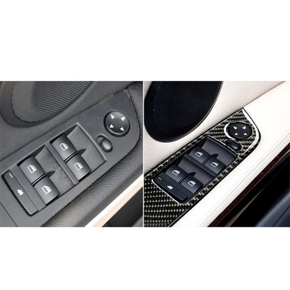 4 PCS Carbon Fiber Car Left Driving Lifting Panel Decorative Sticker without Folding for BMW E90 / 320i / 325i, Diameter: 35.8cm - Car Interior Mouldings by PMC Jewellery | Online Shopping South Africa | PMC Jewellery | Buy Now Pay Later Mobicred