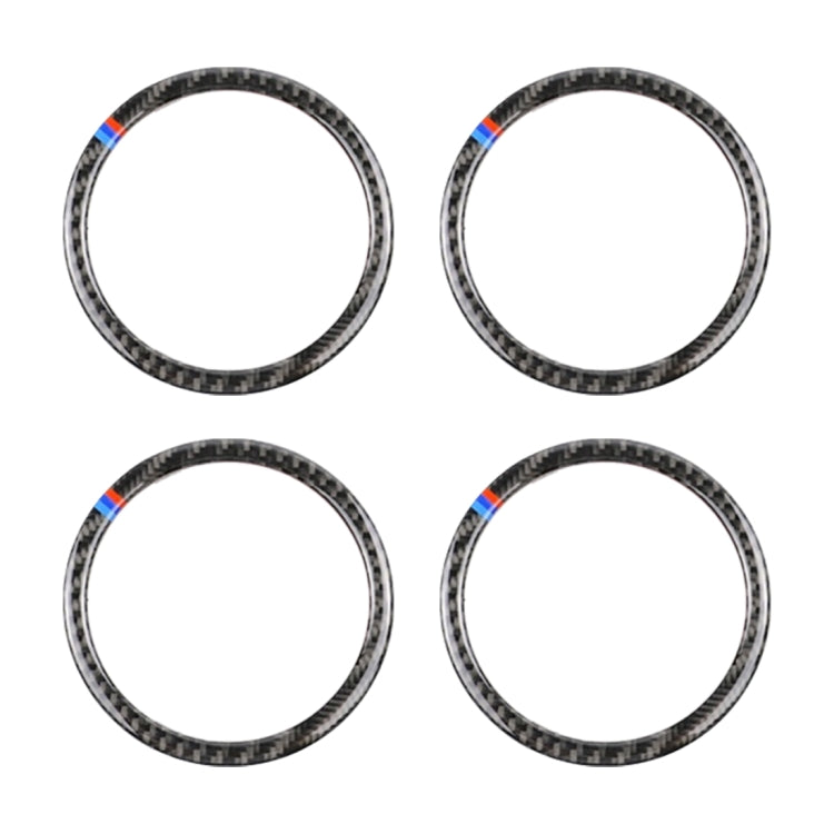 4 PCS Three Color Carbon Fiber Car Horn Ring Decorative Sticker for BMW F30 2013-2018 / F34 2013-2017 - Car Interior Mouldings by PMC Jewellery | Online Shopping South Africa | PMC Jewellery | Buy Now Pay Later Mobicred