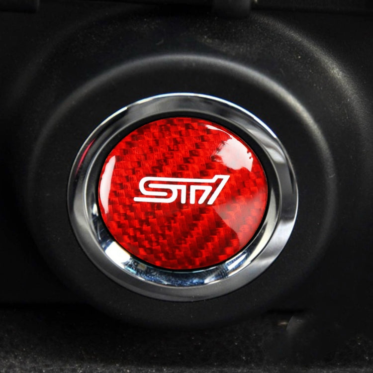 Car Carbon Fiber Engine Start Button Decorative Cover Trim for Subaru BRZ 2013-2019 / 86 2013-2019 (Red) - Decoration Rings by PMC Jewellery | Online Shopping South Africa | PMC Jewellery | Buy Now Pay Later Mobicred