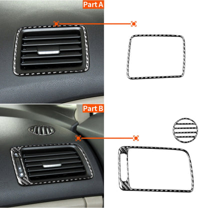 3 in 1 Car Carbon Fiber Front Passenger Seat Air Outlet Decorative Sticker for Honda Civic 8th Generation 2006-2011, Left Drive - Car Interior Mouldings by PMC Jewellery | Online Shopping South Africa | PMC Jewellery | Buy Now Pay Later Mobicred