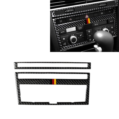 Car Carbon Fiber German Flag Color Air Conditioning CD Panel Decorative Sticker for Audi A6 2005-2011, Left and Right Drive Universal - Car Interior Mouldings by PMC Jewellery | Online Shopping South Africa | PMC Jewellery | Buy Now Pay Later Mobicred