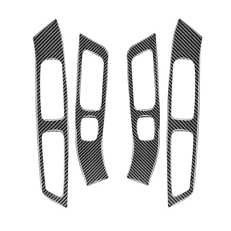 4 PCS Car Carbon Fiber Window Lifting Panel Decorative Stickers for Volvo V60 2010-2017 / S60 2010-2018, Left and Right Drive Universal - Car Interior Mouldings by PMC Jewellery | Online Shopping South Africa | PMC Jewellery | Buy Now Pay Later Mobicred