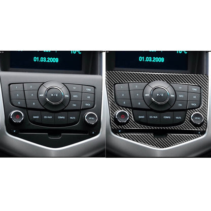 Car Carbon Fiber CD Panel Decorative Sticker for Chevrolet Cruze 2009-2015, Left and Right Drive Universal - Car Interior Mouldings by PMC Jewellery | Online Shopping South Africa | PMC Jewellery | Buy Now Pay Later Mobicred