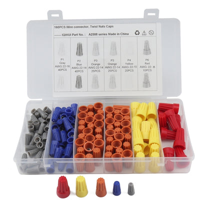 160 PCS Car Electrical Wire Nuts Crimp Wire Terminal Wire Connect Assortment Kit - Booster Cable & Clip by PMC Jewellery | Online Shopping South Africa | PMC Jewellery | Buy Now Pay Later Mobicred