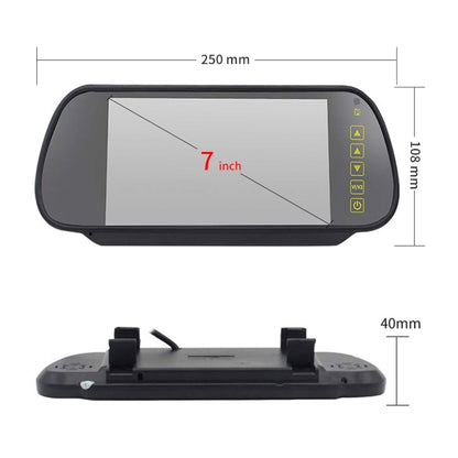 PZ465 Car Waterproof Brake Light View Camera + 7 inch Rearview Monitor for Citroen / Peugeot / Toyota - Rear View Cameras by PMC Jewellery | Online Shopping South Africa | PMC Jewellery | Buy Now Pay Later Mobicred