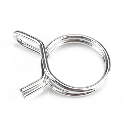 100 PCS Double Wire Spring Tube Clamp Water Pipe Clamps, Size: 7-24mm - Booster Cable & Clip by PMC Jewellery | Online Shopping South Africa | PMC Jewellery | Buy Now Pay Later Mobicred