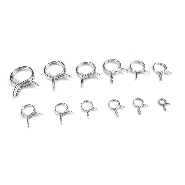 100 PCS Double Wire Spring Tube Clamp Water Pipe Clamps, Size: 7-24mm - Booster Cable & Clip by PMC Jewellery | Online Shopping South Africa | PMC Jewellery | Buy Now Pay Later Mobicred