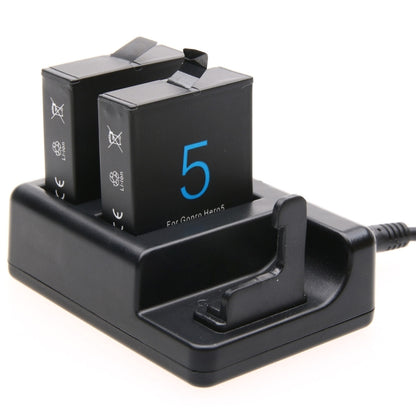 Dual Batteries Charger + Remote Control Charger with USB Cable for GoPro HERO7 Black /6 /5 (AHDBT-501), Batteries not included(Black) - Charger by PMC Jewellery | Online Shopping South Africa | PMC Jewellery | Buy Now Pay Later Mobicred