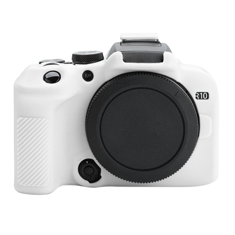 For Canon EOS R10 Soft Silicone Protective Case (White) - Protective Case by PMC TechLife | Online Shopping South Africa | PMC TechLife | Buy Now Pay Later Mobicred