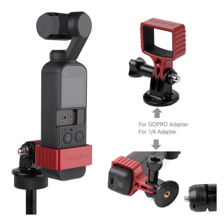 Sunnylife OP-Q9192 Metal Adapter Bracket for DJI OSMO Pocket(Black) - Mount & Holder by Sunnylife | Online Shopping South Africa | PMC Jewellery | Buy Now Pay Later Mobicred