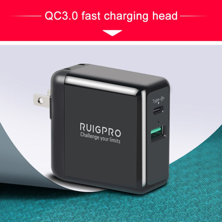 RUIGPRO USB Triple Batteries Housing Charger Box with LED Indicator Light for DJI OSMO Action 1 - Cable & Charger by PMC TechLife | Online Shopping South Africa | PMC TechLife | Buy Now Pay Later Mobicred