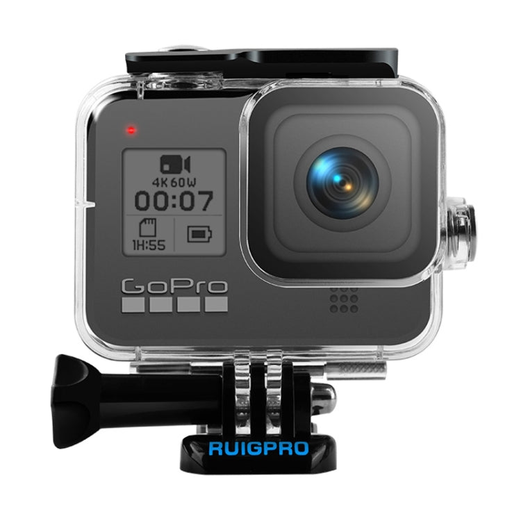 RUIGPRO for GoPro HERO8 Black 45m Waterproof Housing Protective Case with Buckle Basic Mount & Screw(Transparent) - Waterproof Cases by RUIGPRO | Online Shopping South Africa | PMC Jewellery | Buy Now Pay Later Mobicred