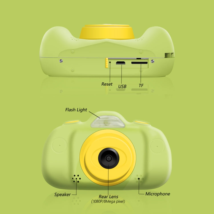 P8 2.4 inch Eight-megapixel Dual-lens Children Camera, Support for 32GB TF Card (Green) - Children Cameras by PMC Jewellery | Online Shopping South Africa | PMC Jewellery | Buy Now Pay Later Mobicred