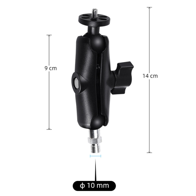 M10 9cm Connecting Rod Fixed Motorcycle Mount Holder with Tripod Adapter & Screw for GoPro, Insta360, DJI and Other Action Cameras(Black) - Bicycle Handlebar Mount by PMC TechLife | Online Shopping South Africa | PMC TechLife | Buy Now Pay Later Mobicred