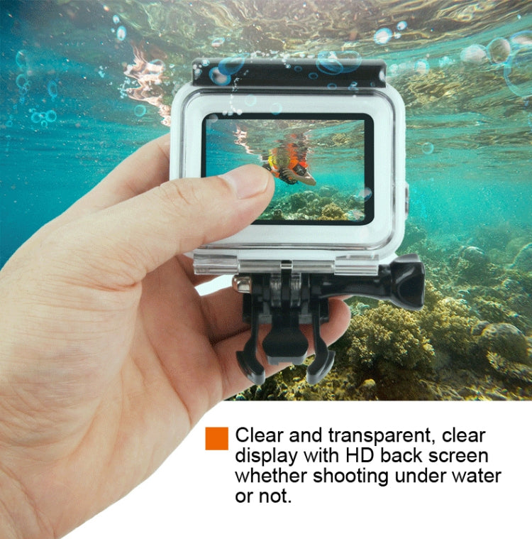 45m Waterproof Housing Protective Case + Touch Screen Back Cover for GoPro NEW HERO /HERO6 /5, with Buckle Basic Mount & Screw, No Need to Remove Lens (Transparent) - Waterproof Cases by PMC Jewellery | Online Shopping South Africa | PMC Jewellery | Buy Now Pay Later Mobicred