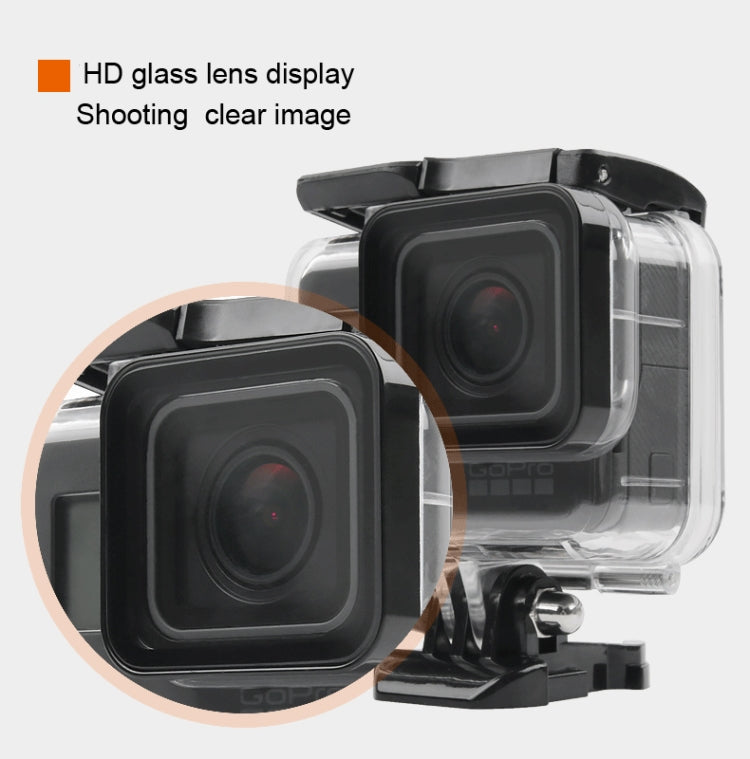 45m Waterproof Housing Protective Case + Touch Screen Back Cover for GoPro NEW HERO /HERO6 /5, with Buckle Basic Mount & Screw, No Need to Remove Lens (Transparent) - Waterproof Cases by PMC Jewellery | Online Shopping South Africa | PMC Jewellery | Buy Now Pay Later Mobicred