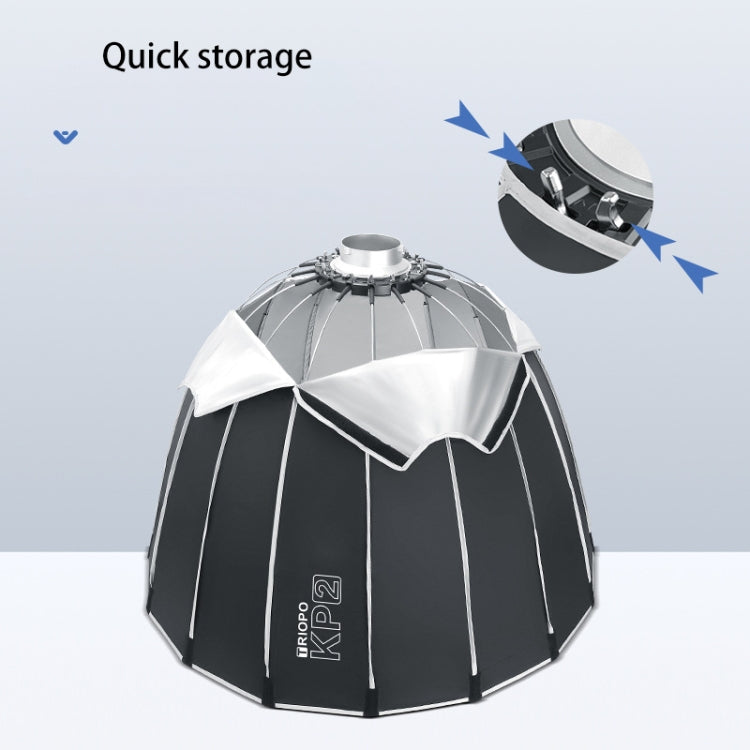 TRIOPO KP2-60 60cm Speedlite Flash Deep Parabolic Softbox Bowens Mount Diffuser(Black) - free shipping - PMC TechLife - Order now!