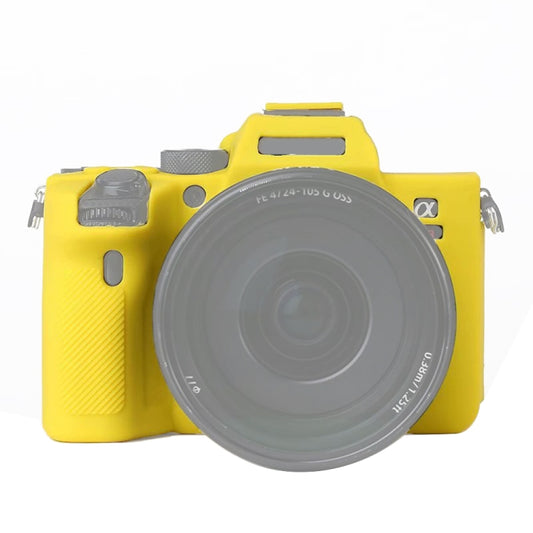 For Sony A7R4 Soft Silicone Protective Case(Yellow) - Protective Case by PMC Jewellery | Online Shopping South Africa | PMC Jewellery | Buy Now Pay Later Mobicred