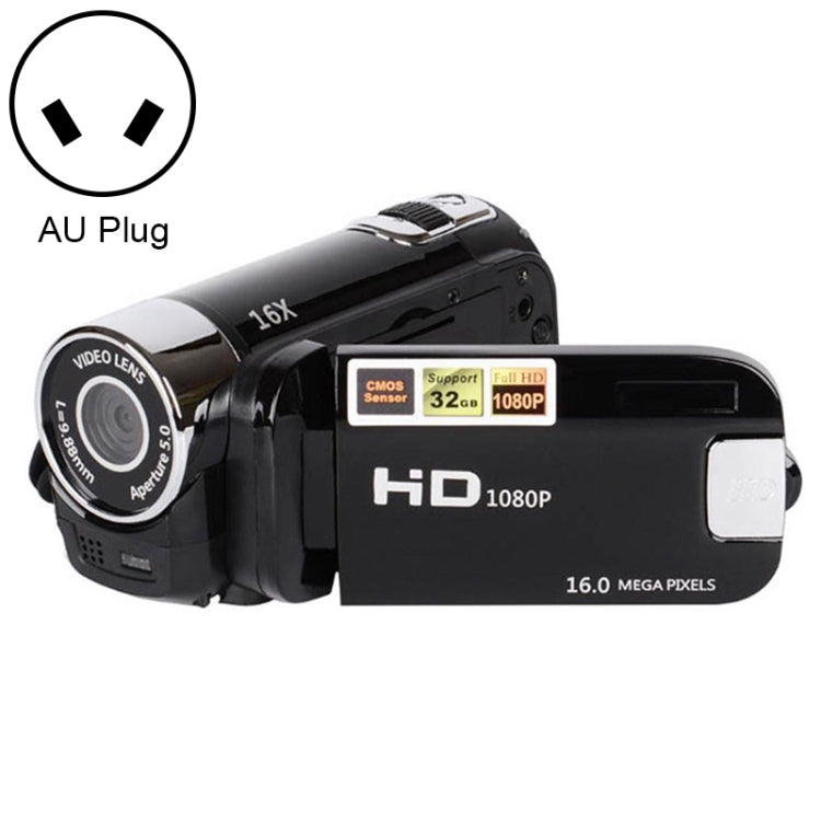 16X Digital Zoom HD 16 Million Pixel Home Travel DV Camera, AU Plug (Black) - Video Cameras by PMC TechLife | Online Shopping South Africa | PMC TechLife | Buy Now Pay Later Mobicred