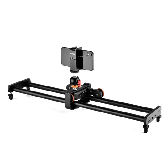 YELANGU L60E 60cm Slide Rail Track + L4 3-Wheel Video Dolly with PC142 Phone Clamp & Ballhead - Camera Slider by YELANGU | Online Shopping South Africa | PMC Jewellery | Buy Now Pay Later Mobicred