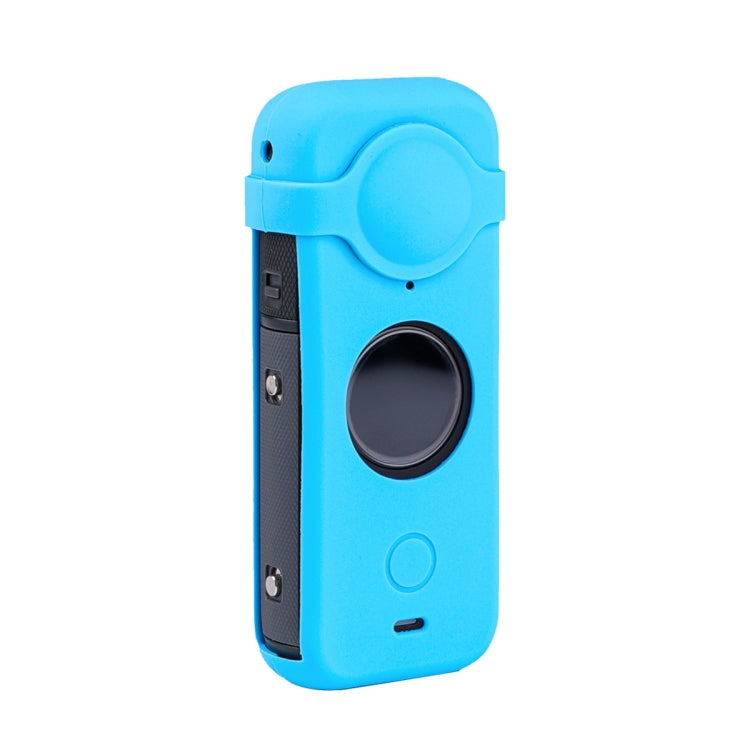 Full Body Dust-proof Silicone Case with Lens Cover for Insta360 ONE X2(Blue) - Case & Bags by PMC Jewellery | Online Shopping South Africa | PMC Jewellery | Buy Now Pay Later Mobicred