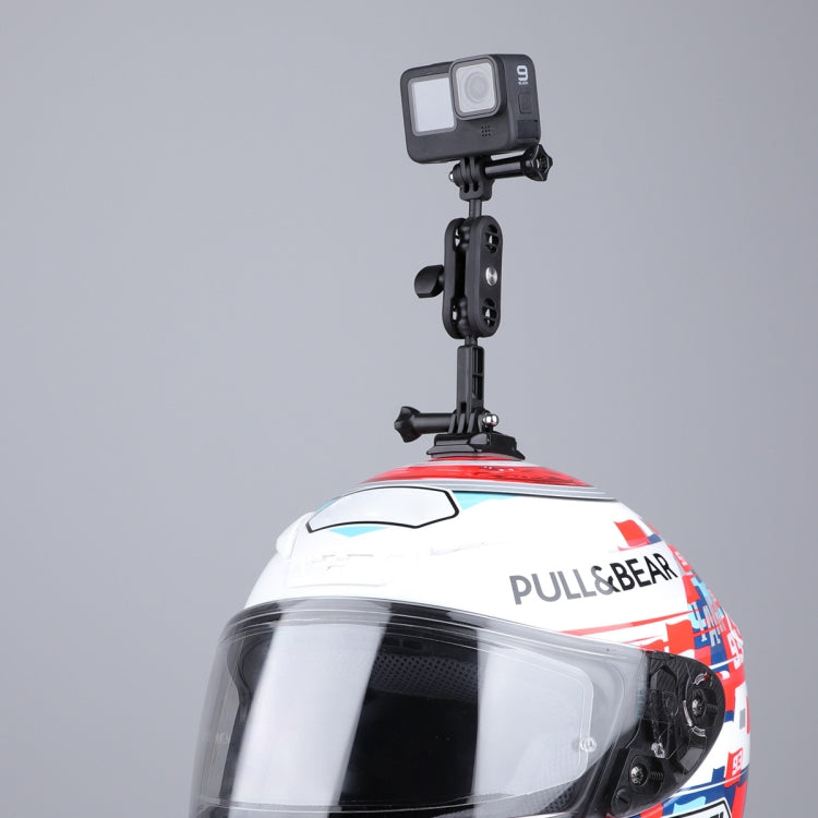 360 Pivot Magic Arm Motorcycle Helmet Mount Adapter Holder (Black) - Helmet Mount by PMC TechLife | Online Shopping South Africa | PMC TechLife | Buy Now Pay Later Mobicred