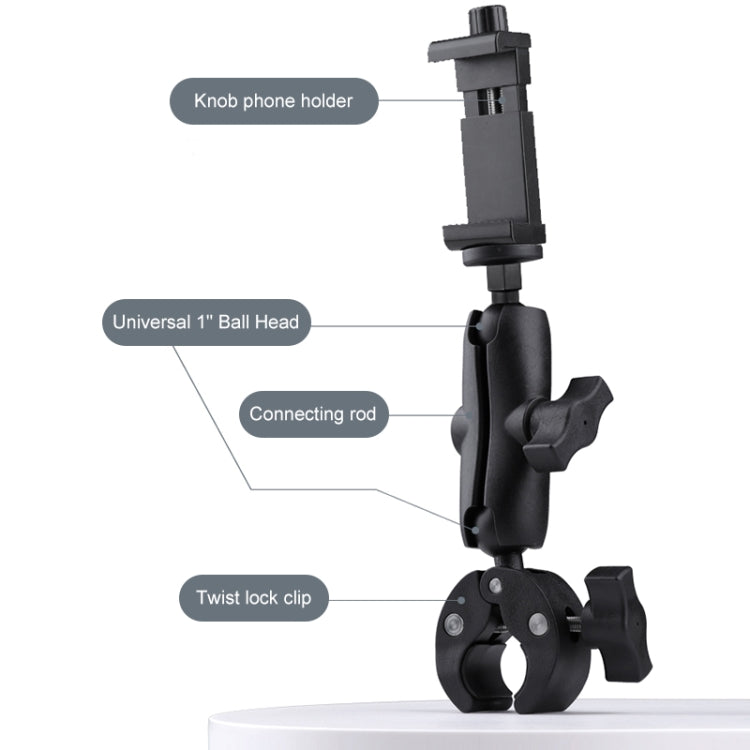 360 Rotation Adjustable Action Camera Bike Motorcycle Handlebar Holder(Black) - Bicycle Handlebar Mount by PMC TechLife | Online Shopping South Africa | PMC TechLife | Buy Now Pay Later Mobicred