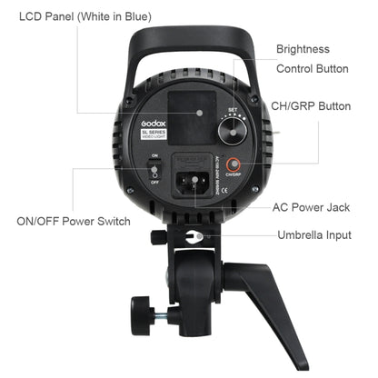 Godox SL60W LED Light Studio Continuous Photo Video Light(EU Plug) - Shoe Mount Flashes by Godox | Online Shopping South Africa | PMC Jewellery