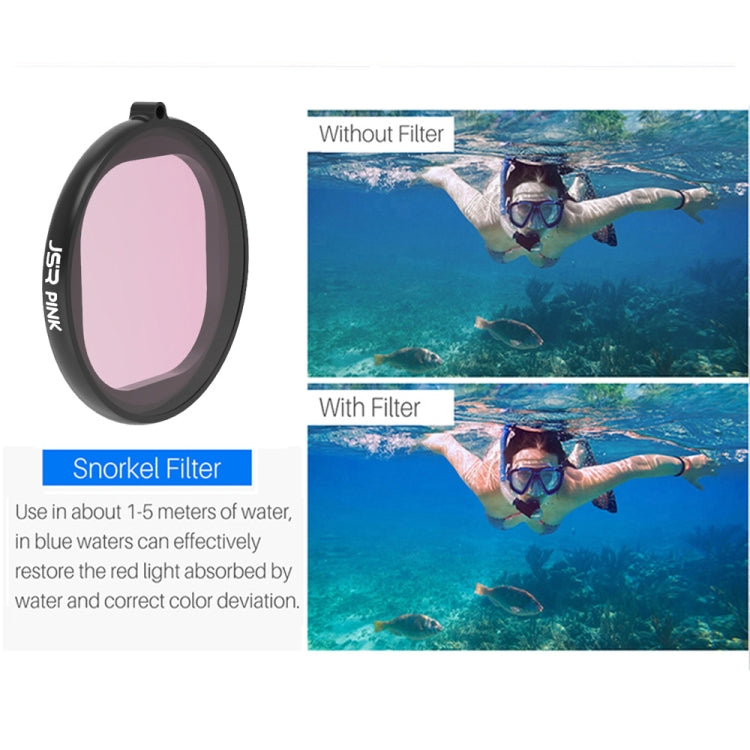 JSR Round Housing Diving Color Lens Filter for GoPro HERO8 Black(Red) - Lens Filter by JSR | Online Shopping South Africa | PMC Jewellery | Buy Now Pay Later Mobicred