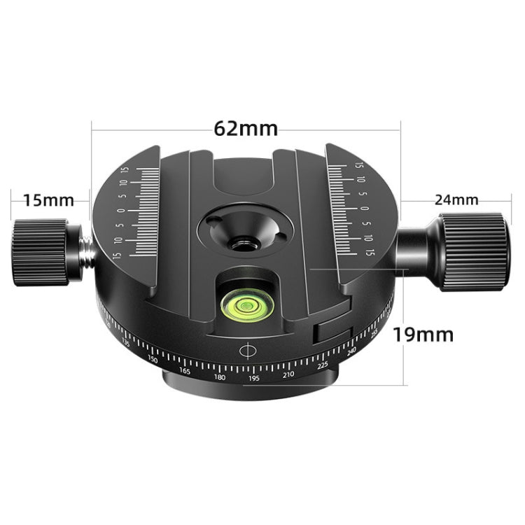 BEXIN QJ-08 Panoramic Rotary Quick Release Clamp Base Tripod Mount - Quick Release Plate by PMC TechLife | Online Shopping South Africa | PMC TechLife | Buy Now Pay Later Mobicred