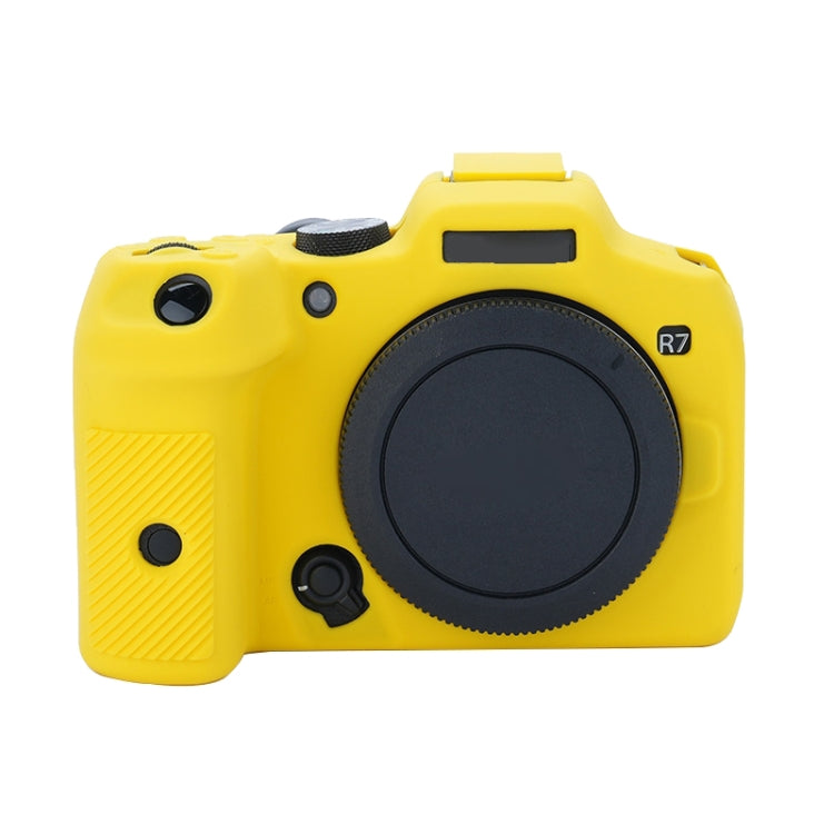 For Canon EOS R7 Soft Silicone Protective Case (Yellow) - Protective Case by PMC TechLife | Online Shopping South Africa | PMC TechLife | Buy Now Pay Later Mobicred