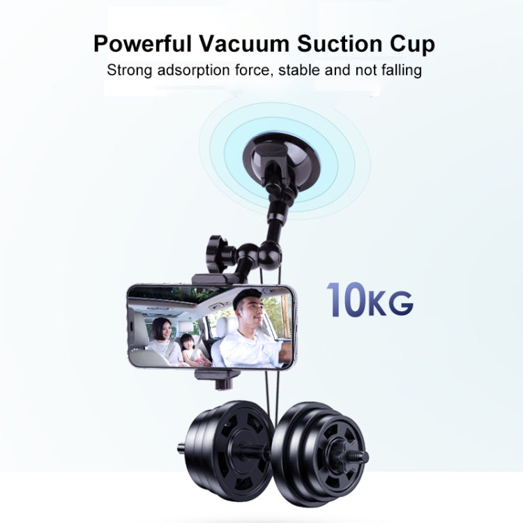 37cm Single Suction Cup Articulating Friction Magic Arm Phone Clamp Mount(Black) - Holder by PMC Jewellery | Online Shopping South Africa | PMC Jewellery | Buy Now Pay Later Mobicred