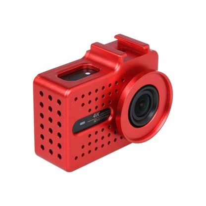 CNC Aluminum Alloy Housing Protective Case with UV Filter & Lens Protective Cap for Xiaomi Xiaoyi Yi II 4K Sport Action Camera(Red) - Metal Cases by PMC Jewellery | Online Shopping South Africa | PMC Jewellery | Buy Now Pay Later Mobicred