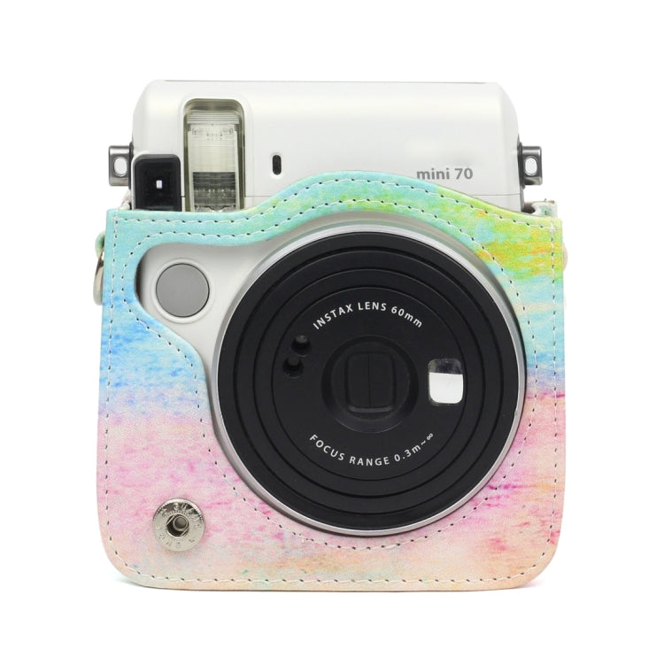 Rainbow Oil painting Pattern PU Leather Protective Camera Case Bag For FUJIFILM Instax Mini70 Camera - free shipping - PMC TechLife - Order now!