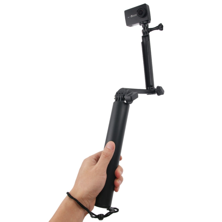 3-Way Monopod + Magic Mount Selfie Stick for GoPro Hero12 Black / Hero11 /10 /9 /8 /7 /6 /5, Insta360 Ace / Ace Pro, DJI Osmo Action 4 and Other Action Cameras, Length: 24.5-63cm(Black) - Extendable Pole by PMC Jewellery | Online Shopping South Africa | PMC Jewellery | Buy Now Pay Later Mobicred