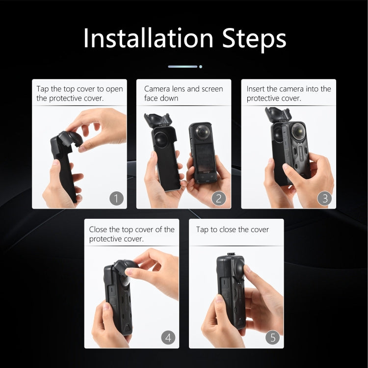 For Insta360 X5 / X4 Screen Lens Protective Cover (Black) - free shipping - PMc TechLife - Order now!