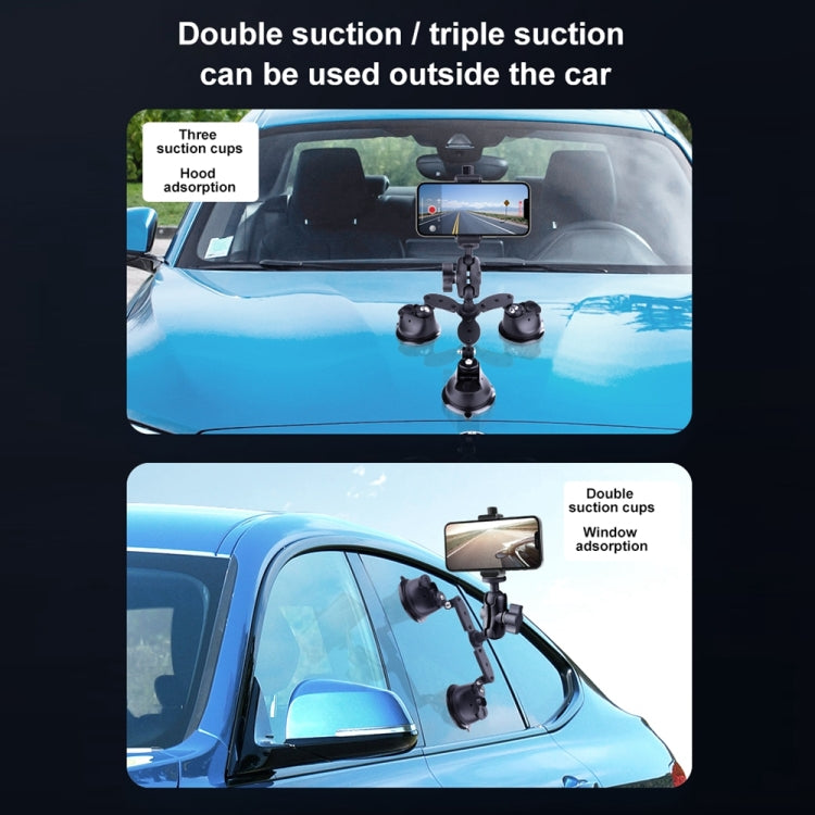 Dual-leg Suction Cup Articulating Friction Magic Arm Phone Clamp Mount (Black) - Holder by PMC TechLife | Online Shopping South Africa | PMC TechLife | Buy Now Pay Later Mobicred