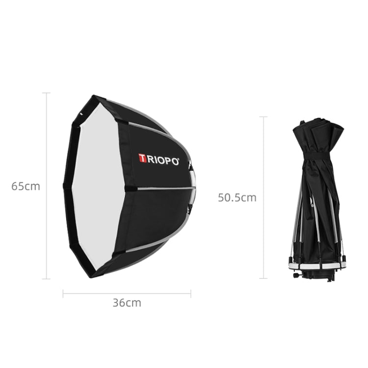 TRIOPO K65 65cm Speedlite Flash Octagon Parabolic Softbox Bowens Mount Diffuser for Speedlite - free shipping - PMC TechLife - Order now!