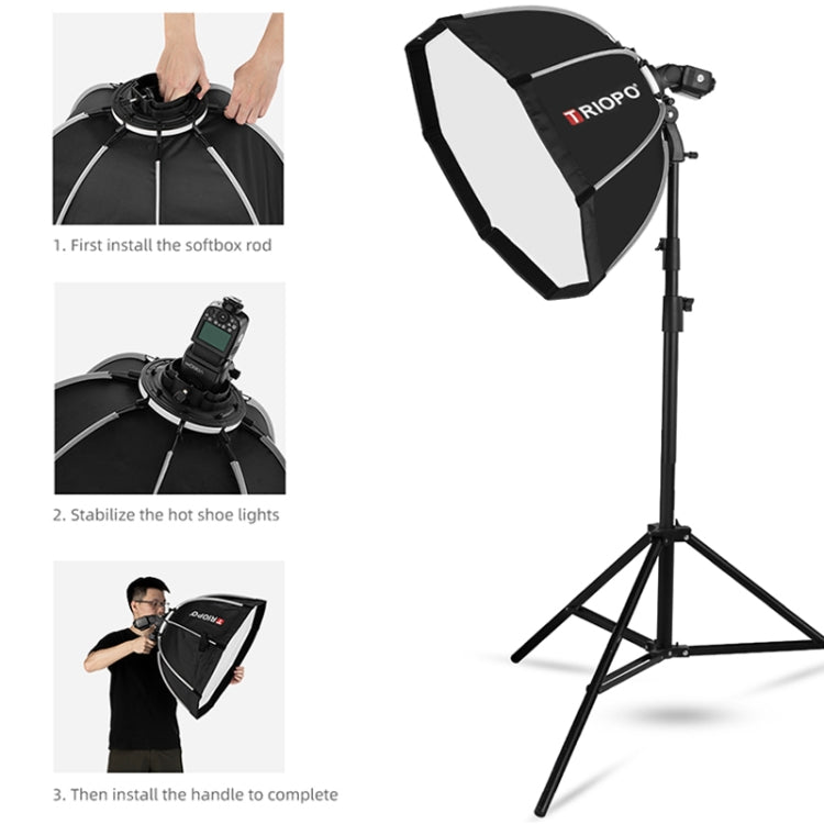 TRIOPO KS55 55cm Speedlite Flash Octagon Parabolic Softbox Diffuser with Bracket Mount Handle - free shipping - PMC TechLife - Order now!