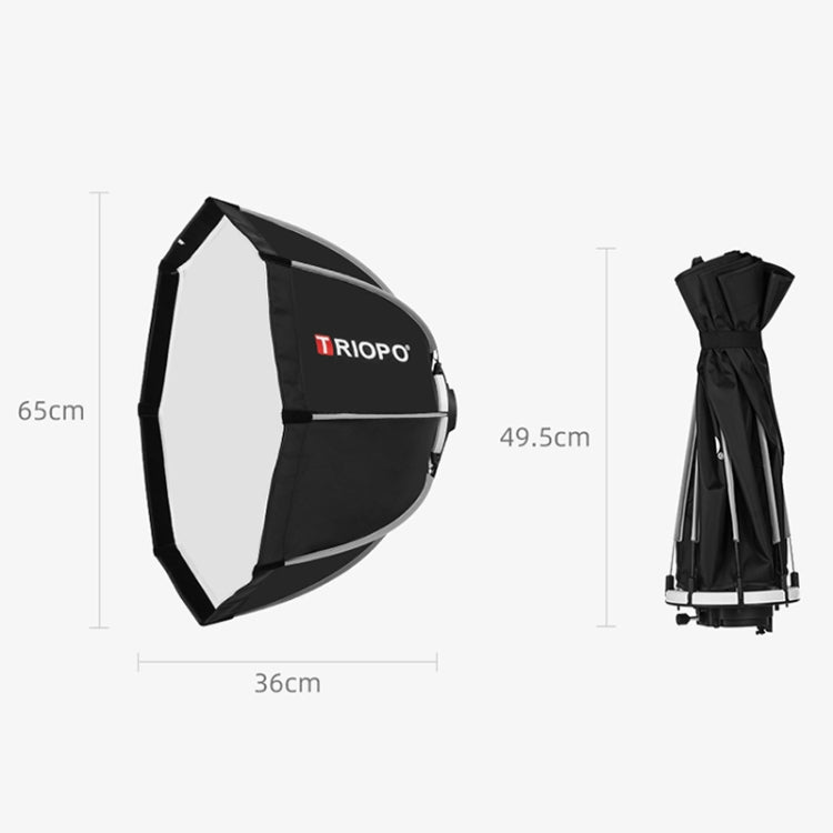 TRIOPO KS65 65cm Speedlite Flash Octagon Parabolic Softbox Diffuser with Bracket Mount Handle for Speedlite - free shipping - PMC TechLife - Order now!