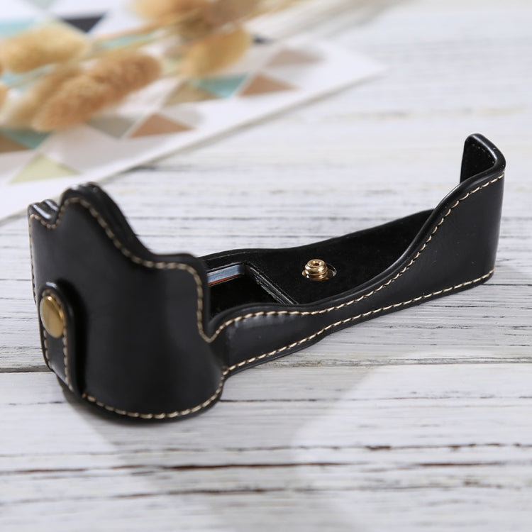 1/4 inch Thread PU Leather Camera Half Case Base for Canon EOS M3(Black) - free shipping - PMC TechLife - Order now!